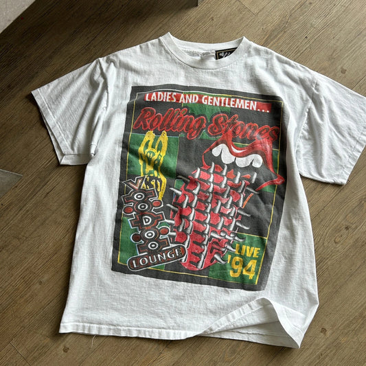 VINTAGE 1994 | Rolling Stones Voodoo Lounge World Tour Band T-Shirt sz XL