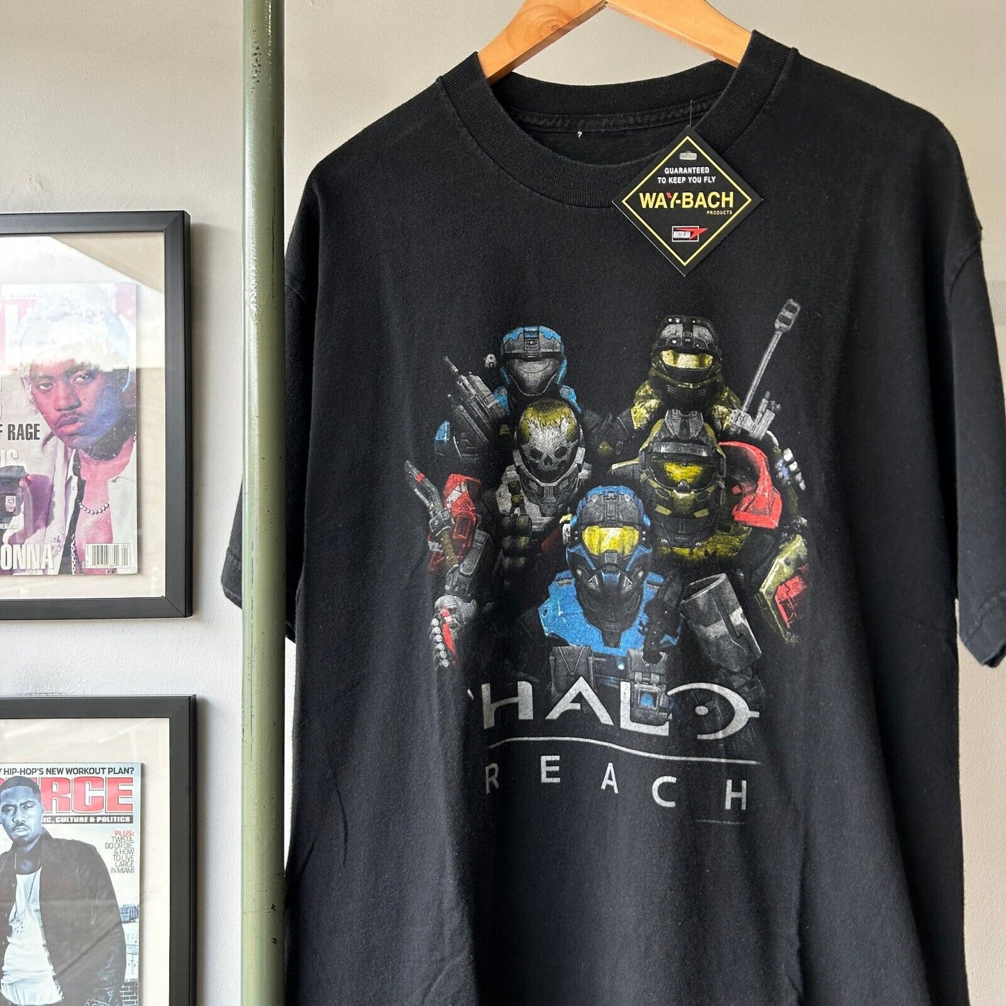 VINTAGE | HALO Reach Video Game Black T-Shirt sz M Adult