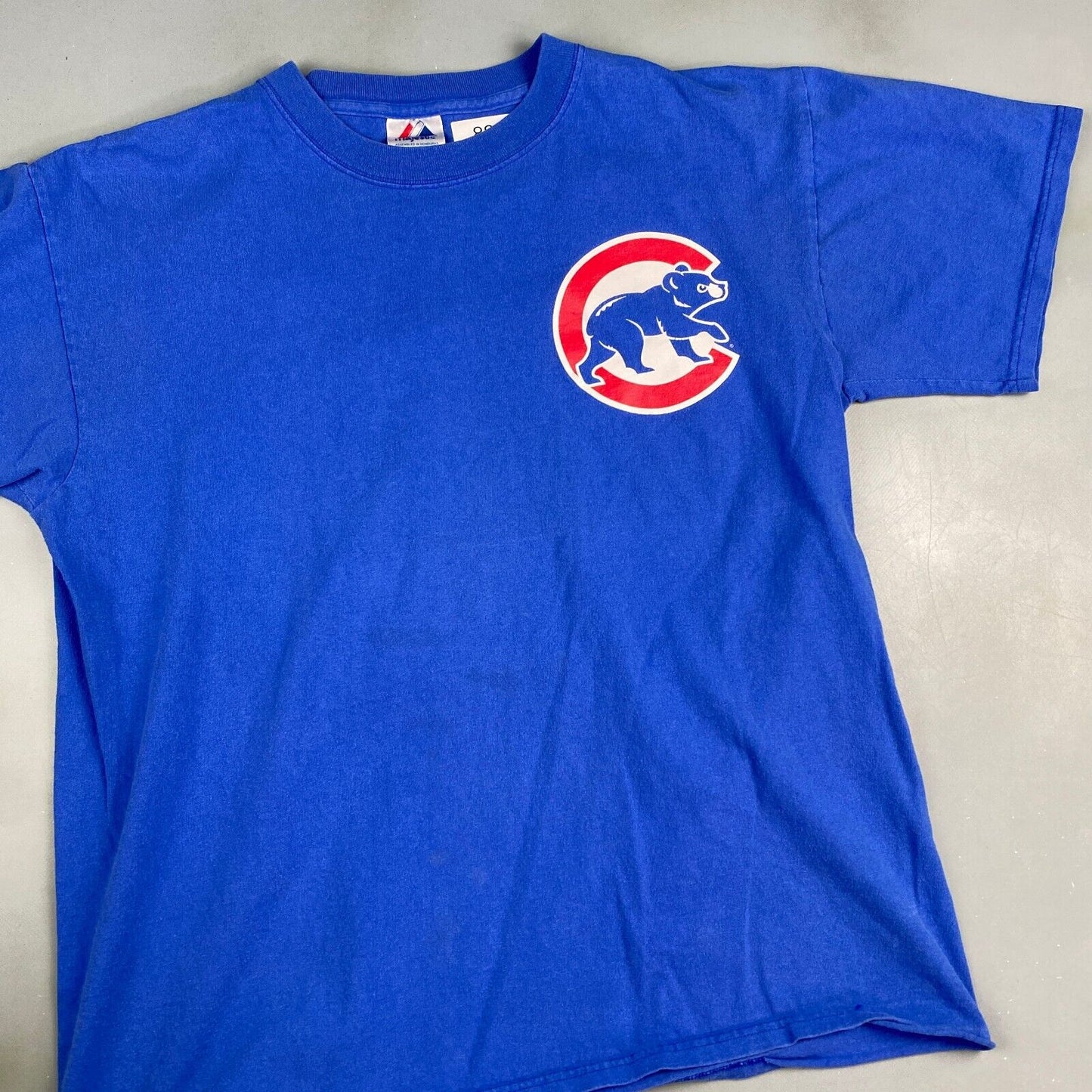 VINTAGE Chicago Cubs #9 Pierre MLB Baseball Blue T-Shirt sz Large Men Adult