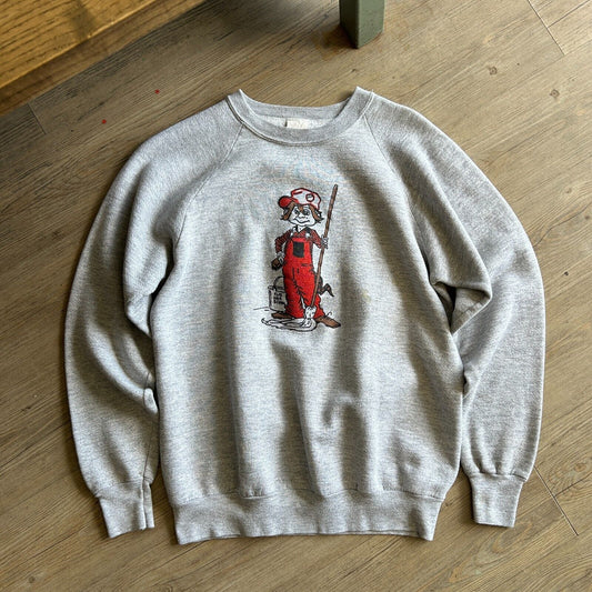 VINTAGE 90s | High School Clean Up Crew Sweater sz M