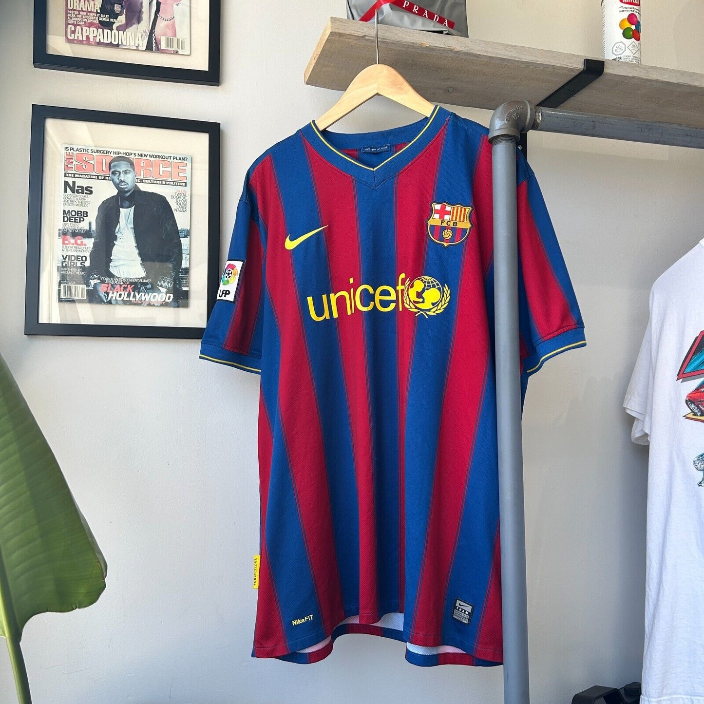 NIKE FC Barcelona #10 Messi Soccer Club Home Jersey sz XXL