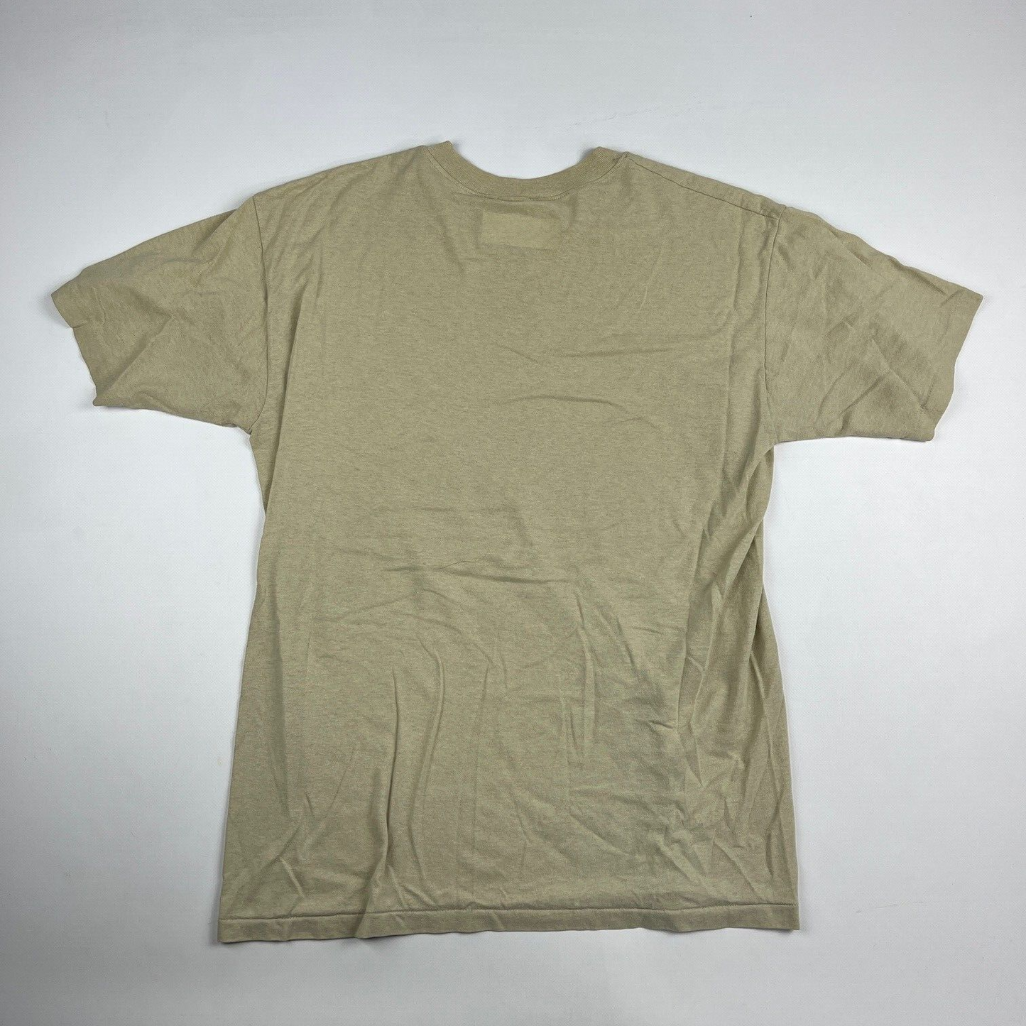 VINTAGE Blank Tan Adult Large Men Shirt 90s Military