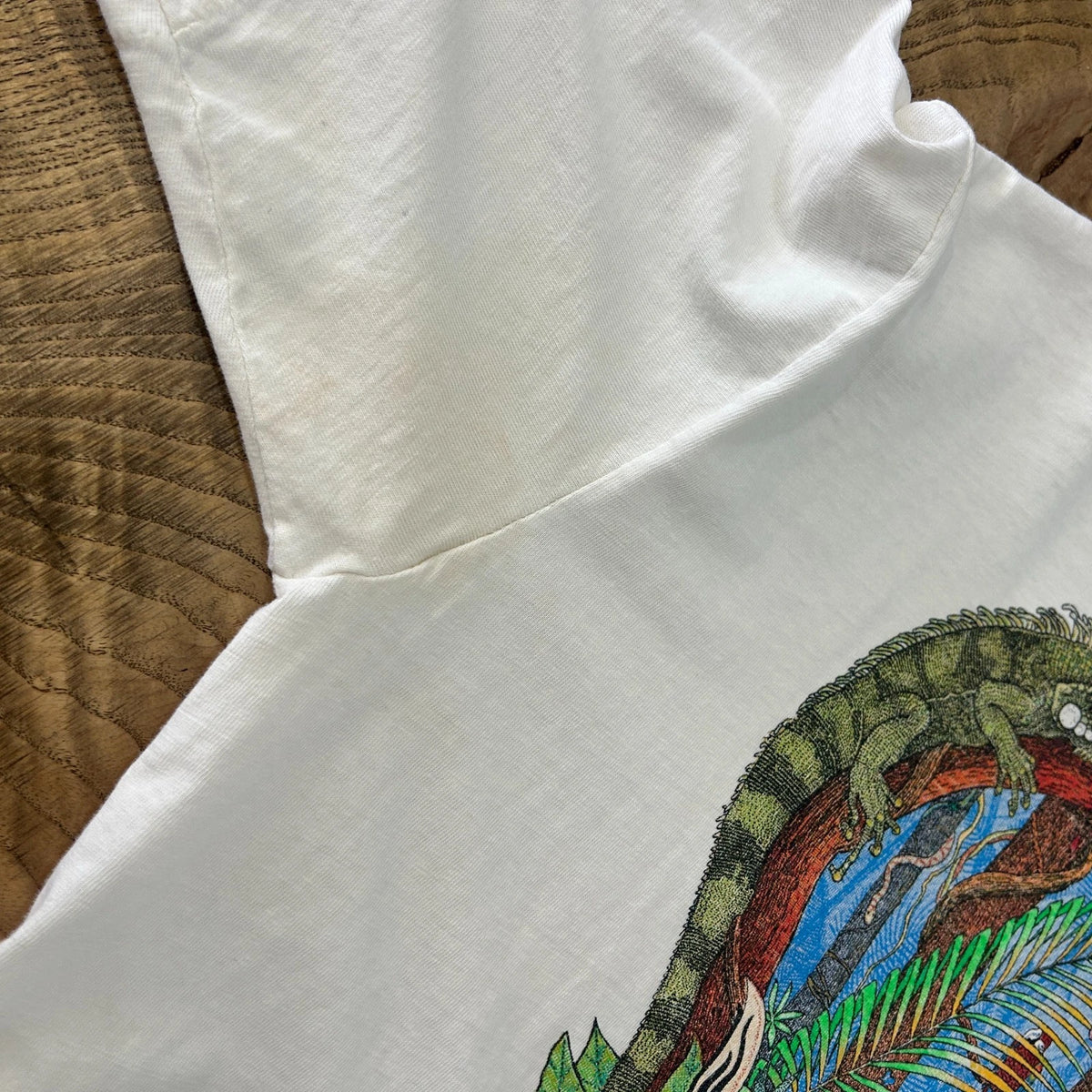 VINTAGE 1989 | Save The Rain Forest Reptile Grateful Dead Earth T-Shirt sz M
