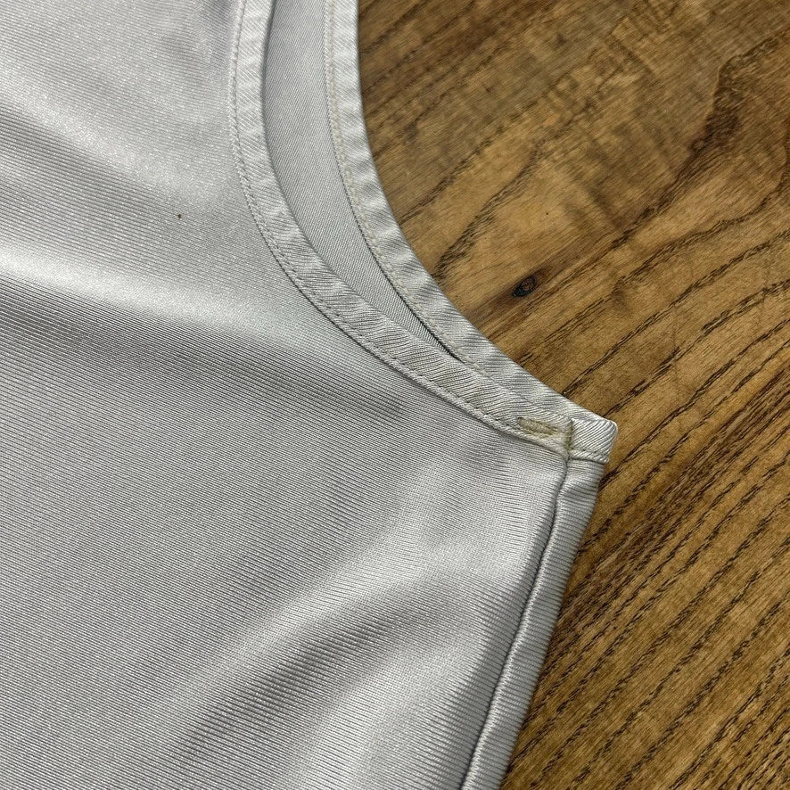 1990s | NIKE Mid Swoosh Silver Sleeveless Jersey Shirt sz L