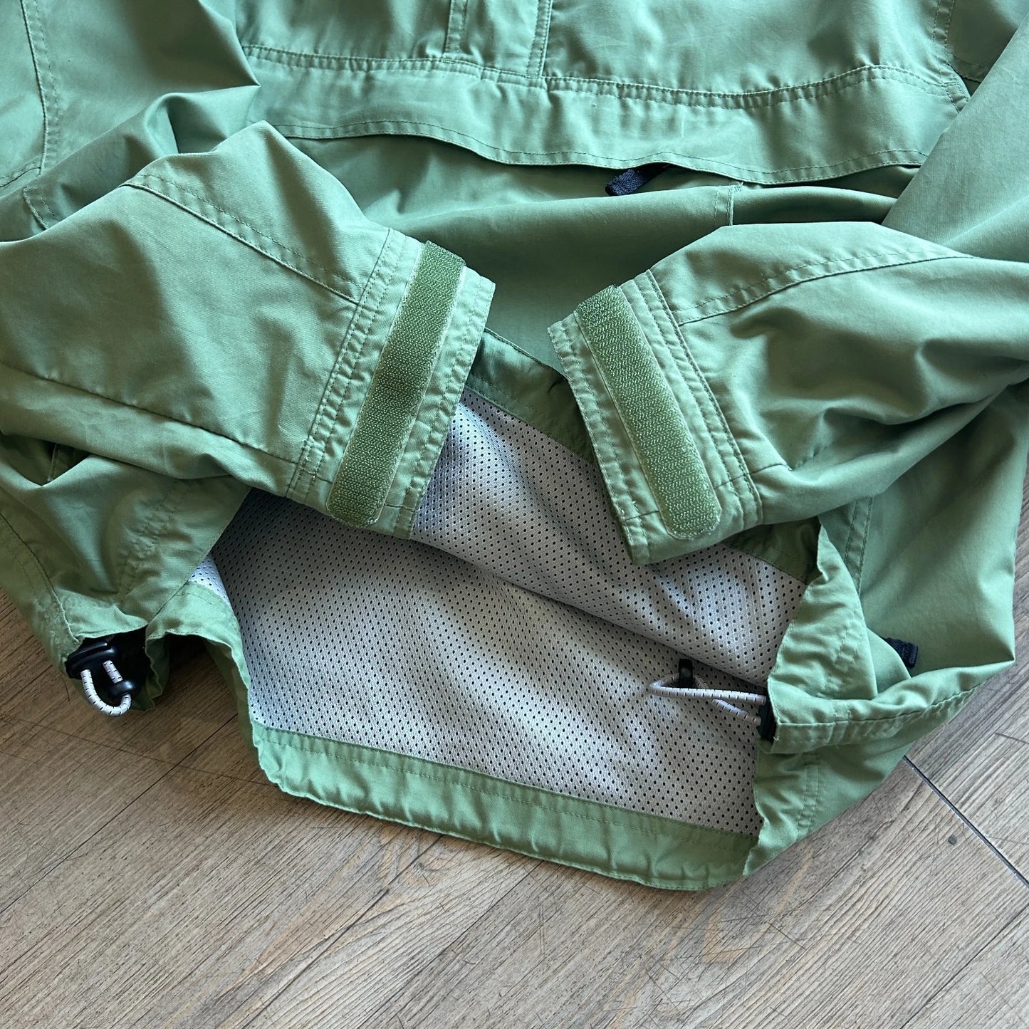 VINTAGE Y2k | GAP Green Technical 1/4 Zip Anorak Hooded Jacket sz M/L