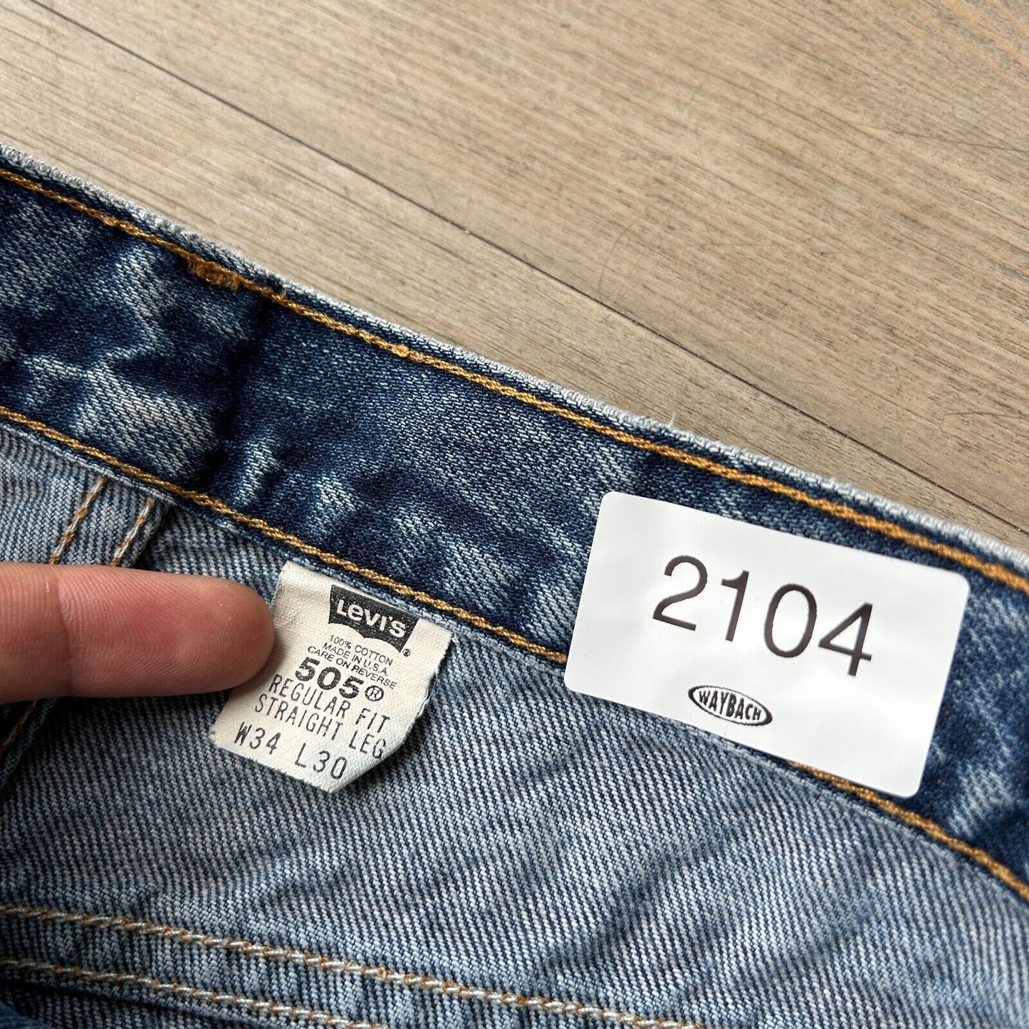 VINTAGE 90s | LEVIS 505 Faded Regular Fit Jeans Pants sz W33 L30 Made In USA