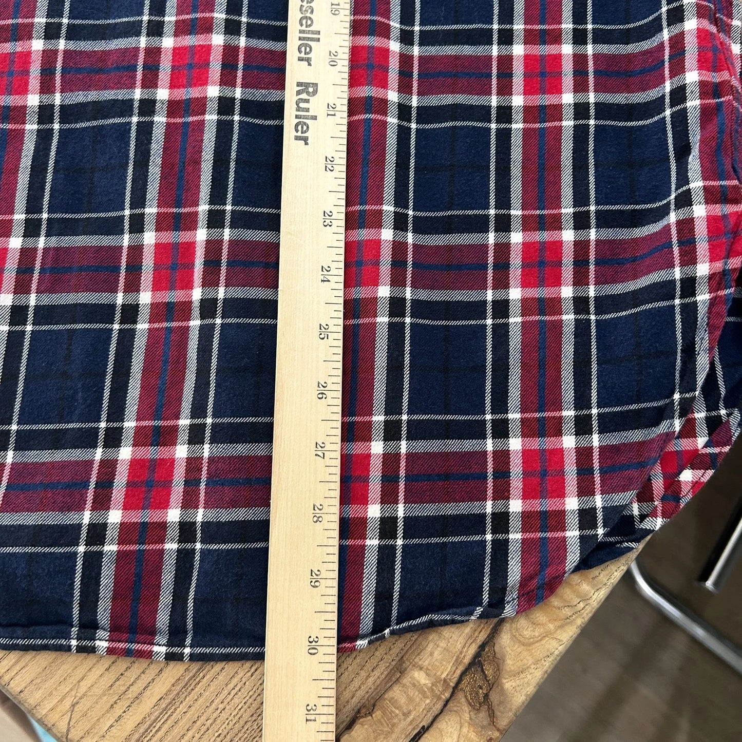 Engineered Garments NY | Plaid Flannel Reverse Pocket Button Down Shirt sz M