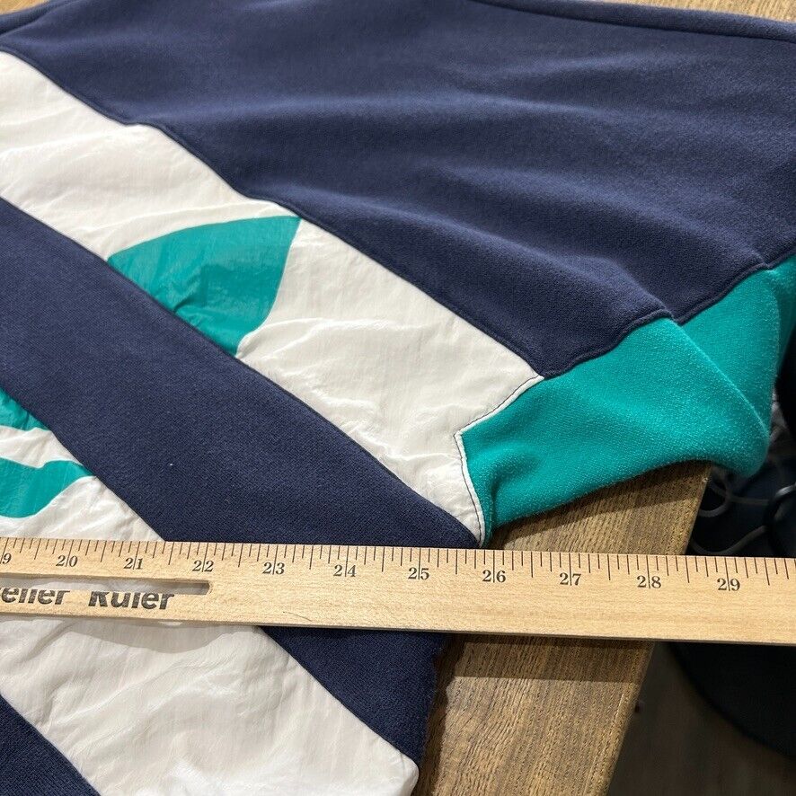 VINTAGE 80s | Adidas 3 Stripes Color Block Crew Sweater sz M