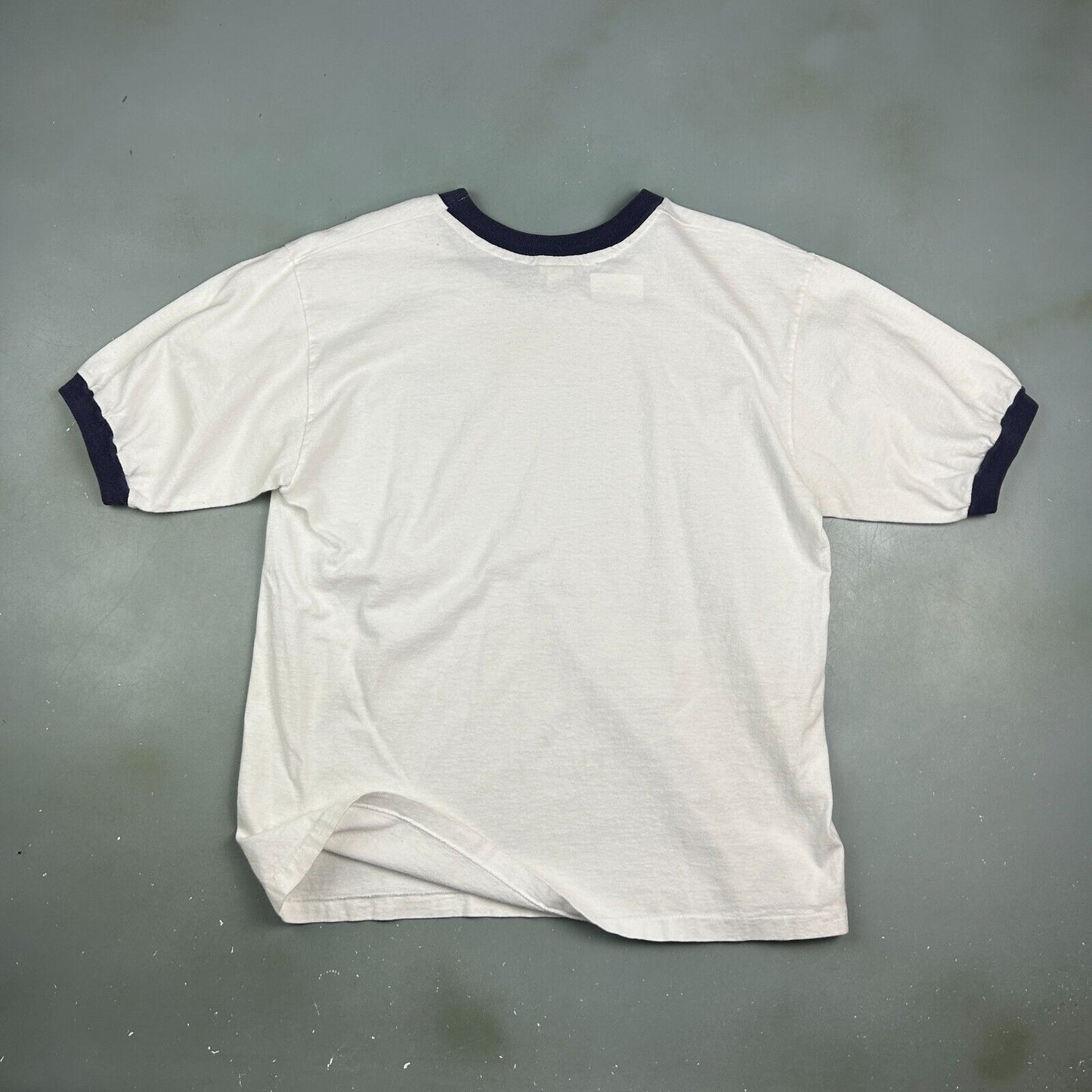 VINTAGE 80s | U.S Naval Academy Crest Ringer T-Shirt sz L Adult