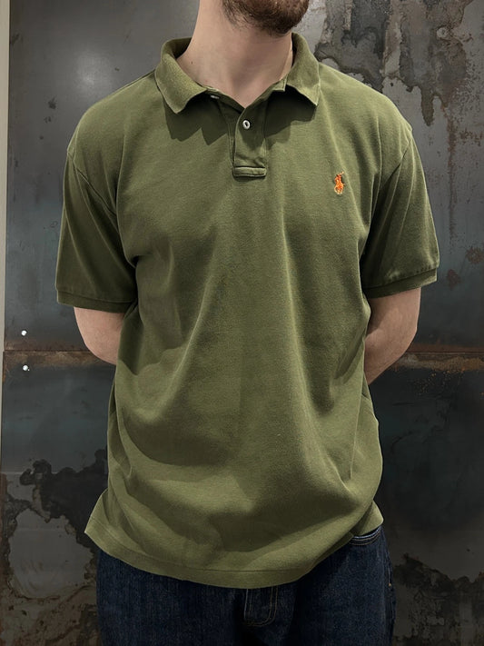 VINTAGE Y2k | Ralph Lauren Sm Pony Olive Green Polo Shirt sz L