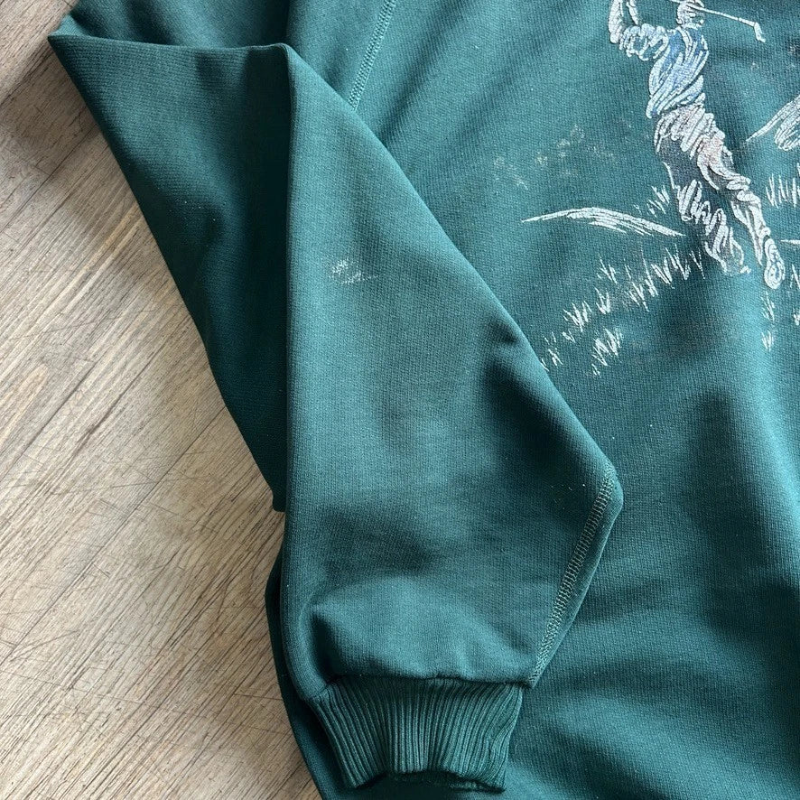 1990s | Embroidered GOLF SHOT Artwork Vintage Crewneck Sweater sz XL
