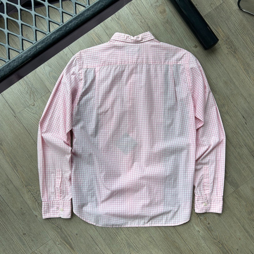 Comme Des Garcons Homme | Gingham Cotton Panel Button Down Shirt sz S/M