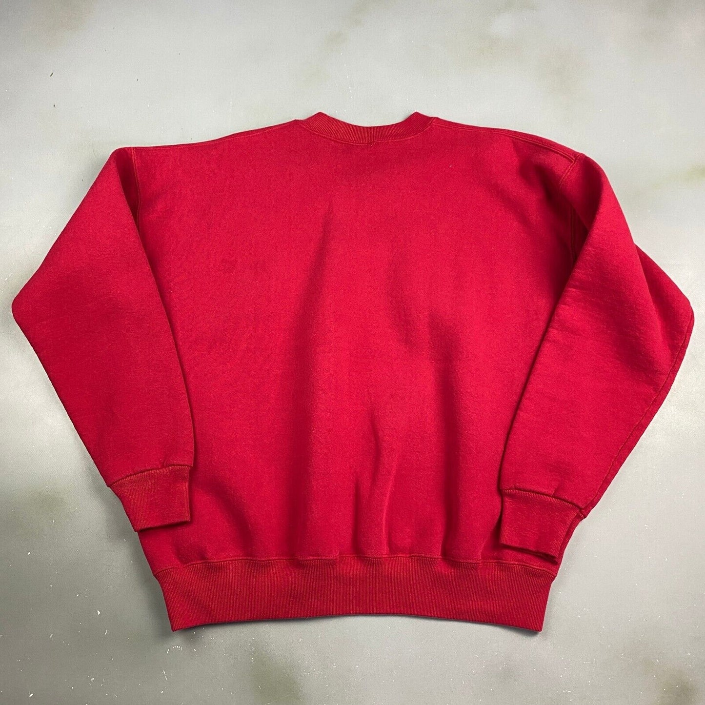 VINTAGE Blank Red Crewneck Sweater sz L-XL Mens Adult