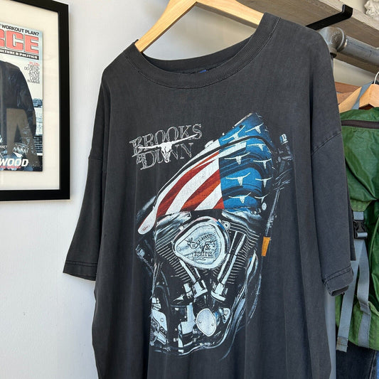 VINTAGE 90s | Brooks & Dunn Asphalt Cowboys Band T-Shirt sz XXL