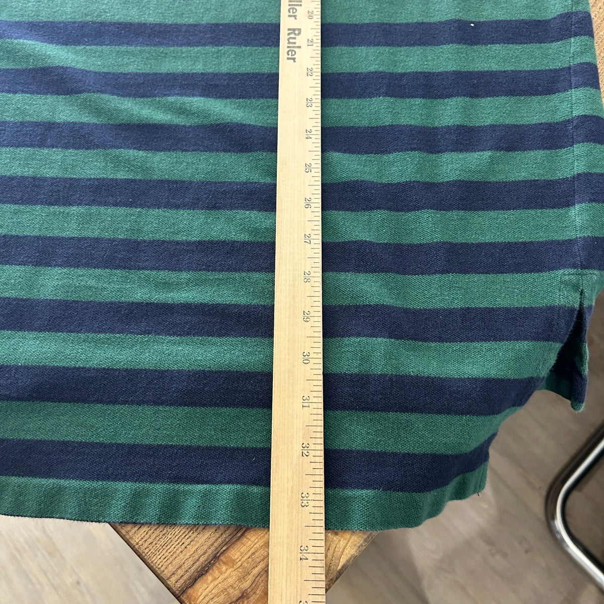 1990s | POLO Crest Ralph Lauren Striped Pocket Polo Shirt sz XL