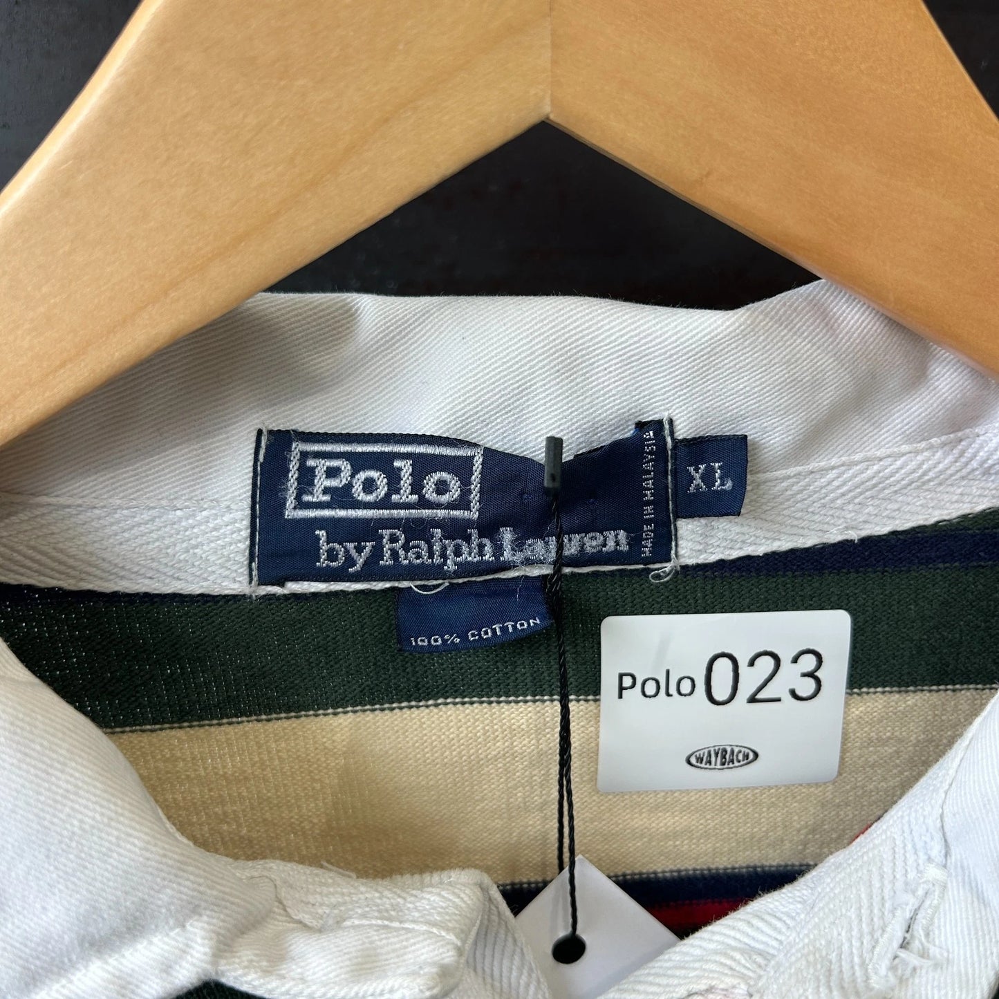 VINTAGE | Polo by Ralph Lauren Striped Sm Pony Rugby Shirt sz XL