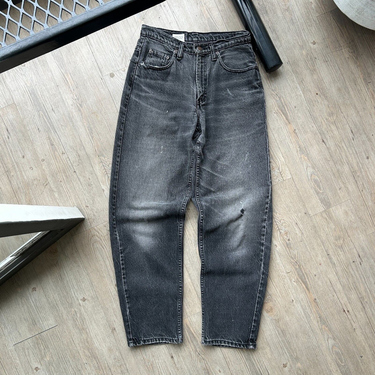 VINTAGE 90s | LEVIS 535 Faded Black Denim Jeans Pants sz W29 L32
