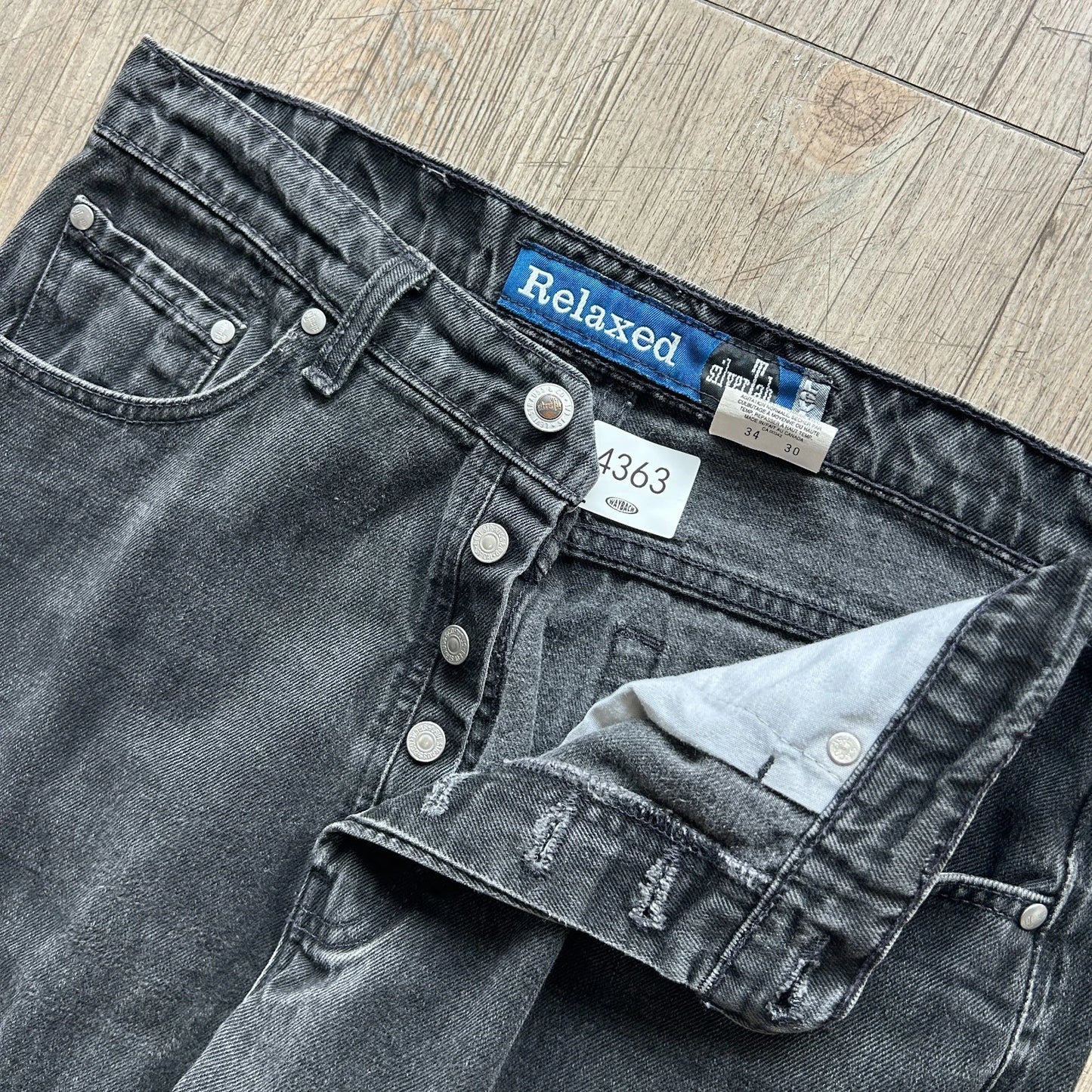 VINTAGE | Levi's SilverTab Relaxed Fit Black Denim Jeans Pants W32 L30