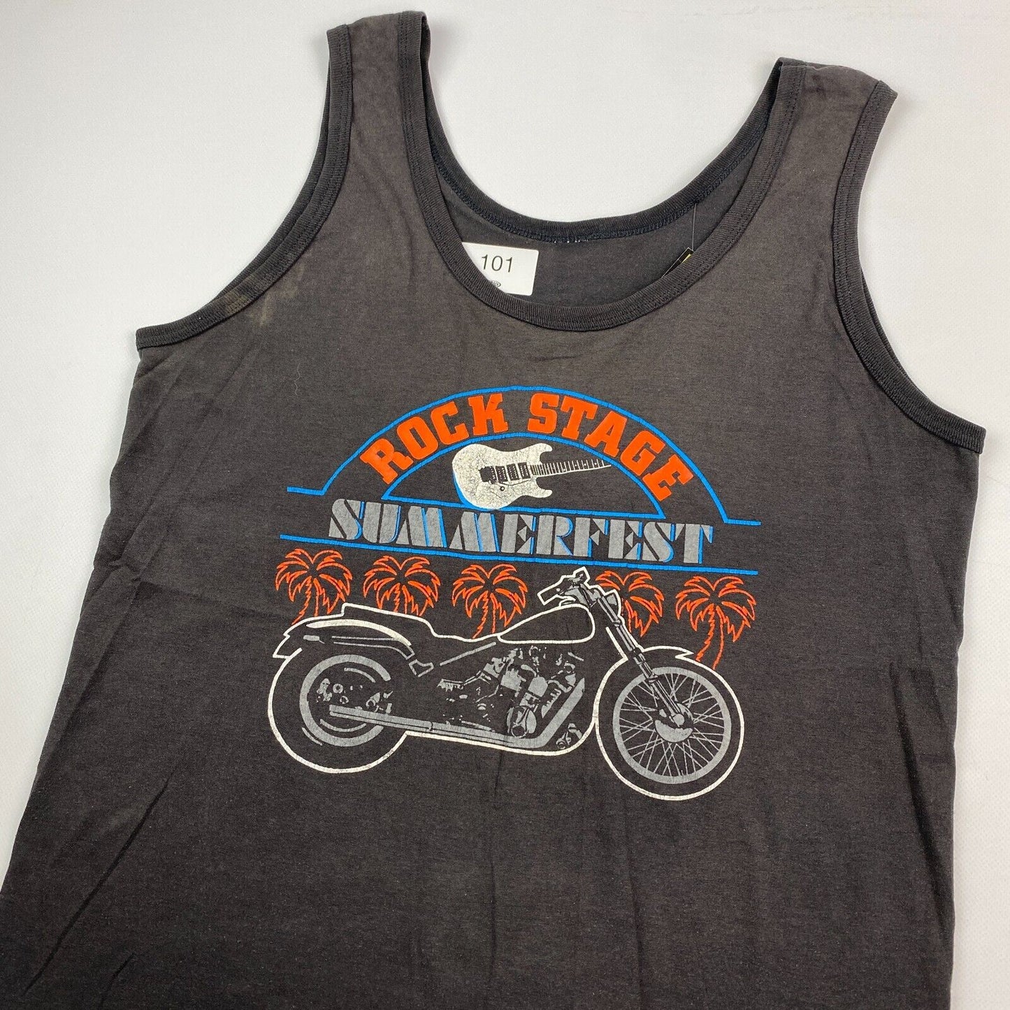 VINTAGE 90s Rock Stage Summerfest Biker Tank Sleeveless T-Shirt sz M Mens