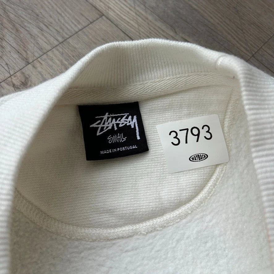 STUSSY | Dice Logo White Crewneck Sweater sz S/M