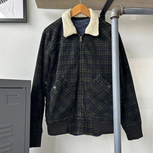 VINTAGE | Hysteric Glamour Plaid Bomber Jacket Sherpa Collar sz M