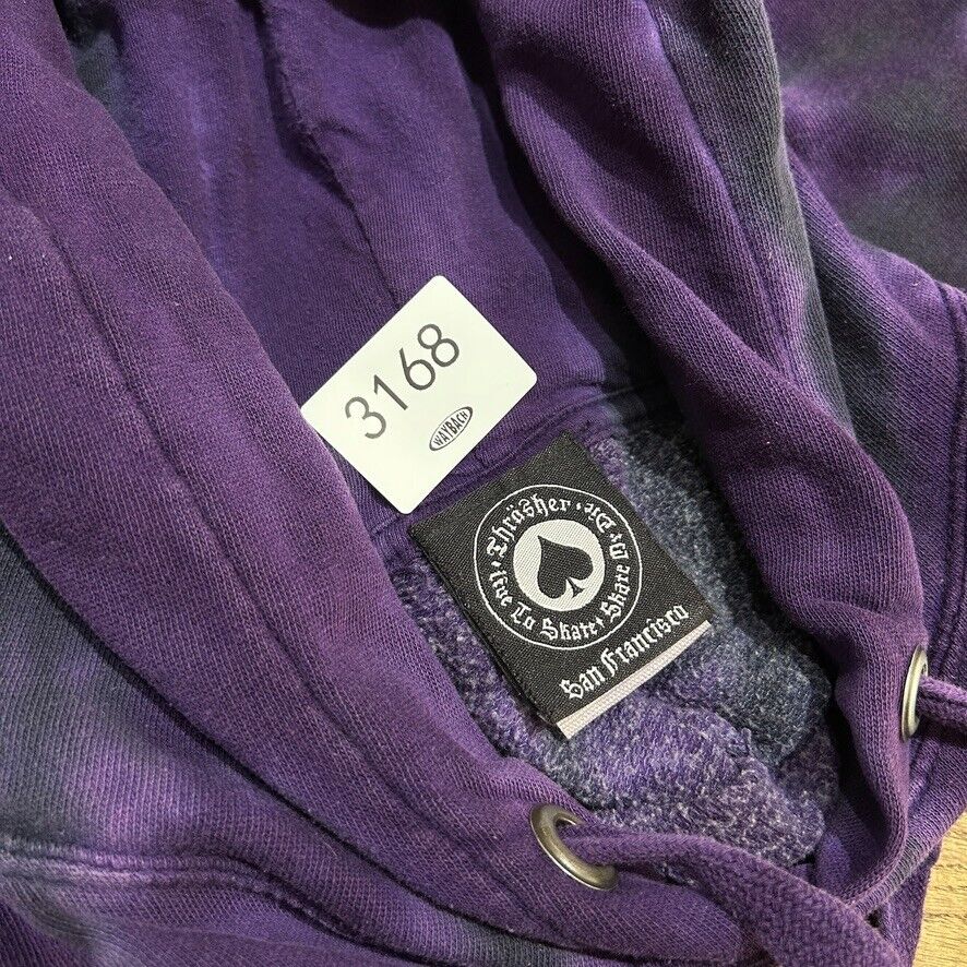 VINTAGE | Thrasher Magazine Purple Tye Dye Hoodie Sweater sz M