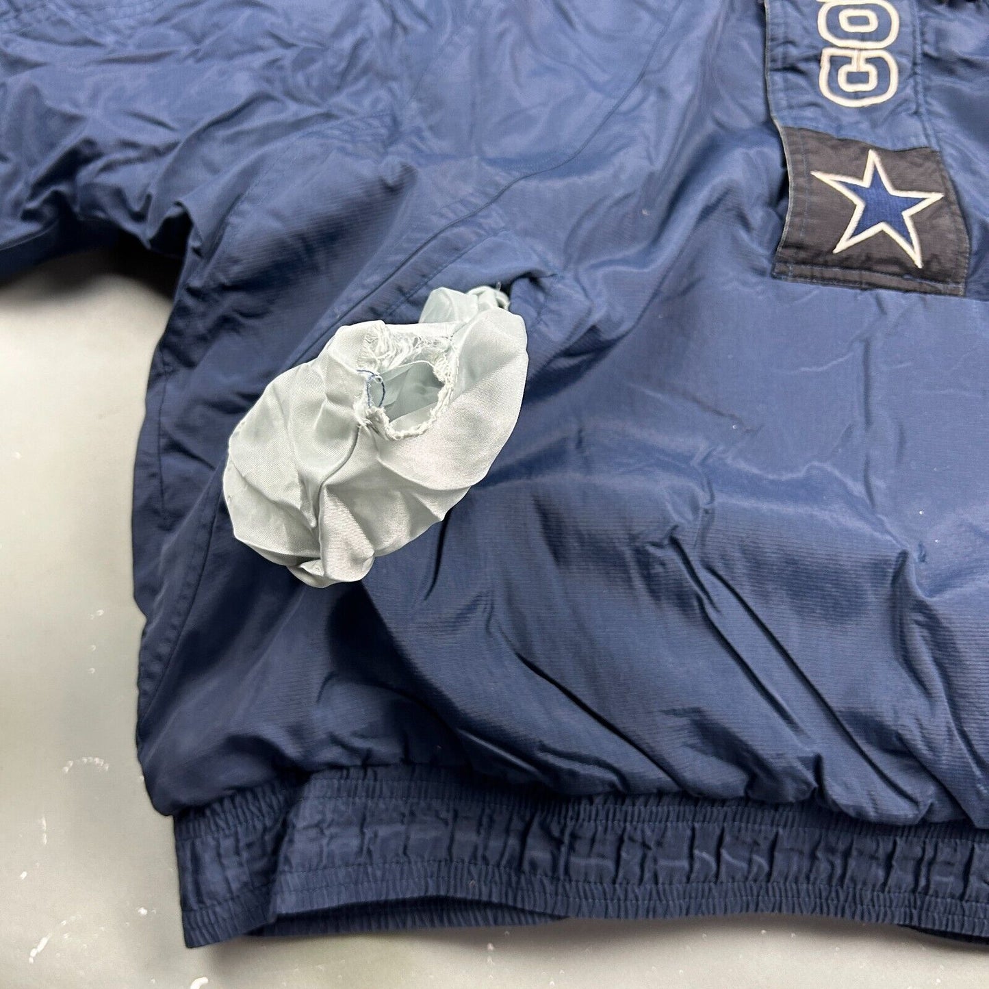 VINTAGE 90s | Dallas Cowboys Starter Anorak Down 1/4 Zip Jacket sz M Adult