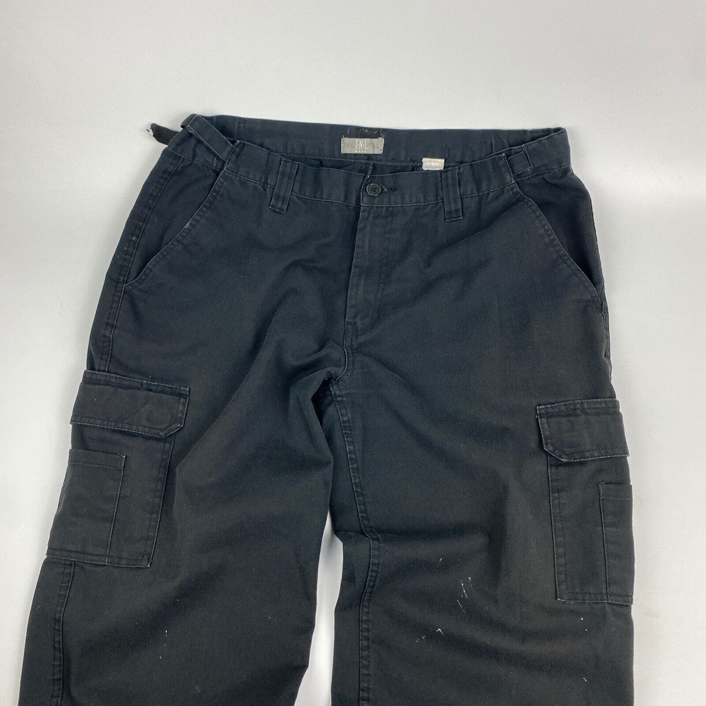 VINTAGE TNL Black Cargo Pocket Pants sz W36 L30 Mens