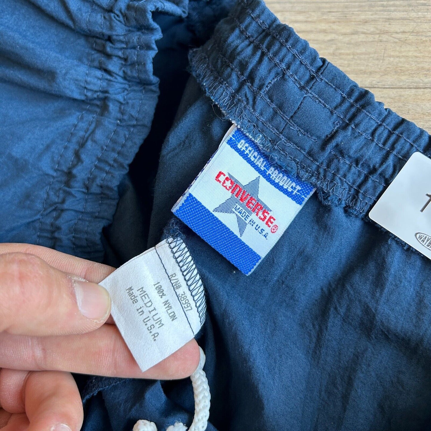 VINTAGE 80s | Converse Sm Logo Nylon Track Pants sz M