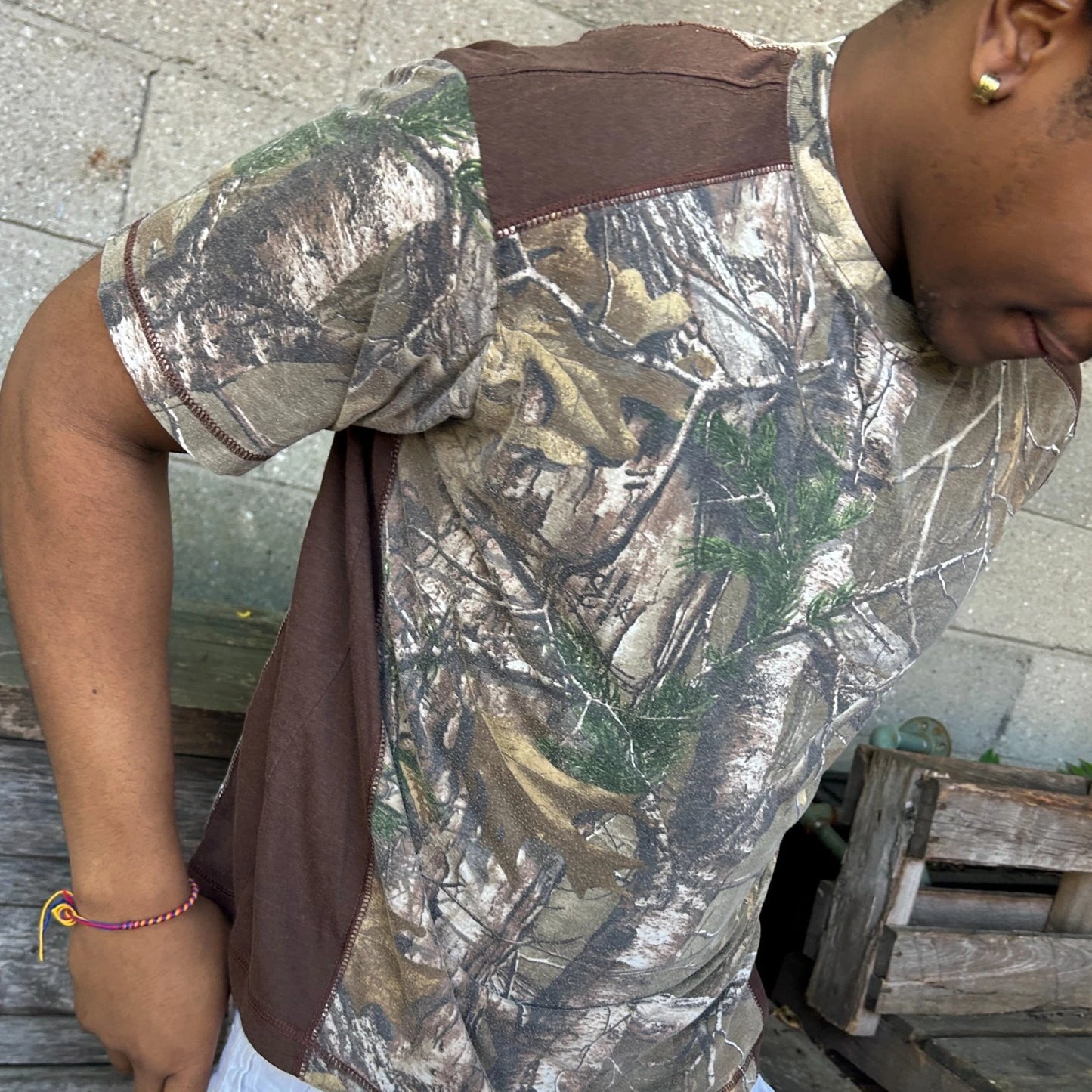 REALTREE | Two Tone Camouflage Vintage Cotton Jersey T-Shirt sz L