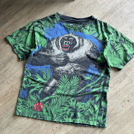 1990s | Wild Beasts All Over Print Thrashed Vintage T-Shirt sz M