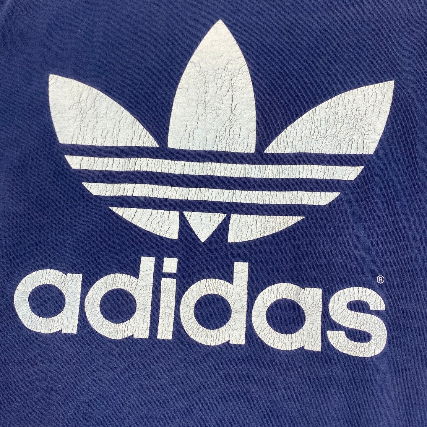 VINTAGE Adidas Navy Big Logo T-Shirt sz XL Men