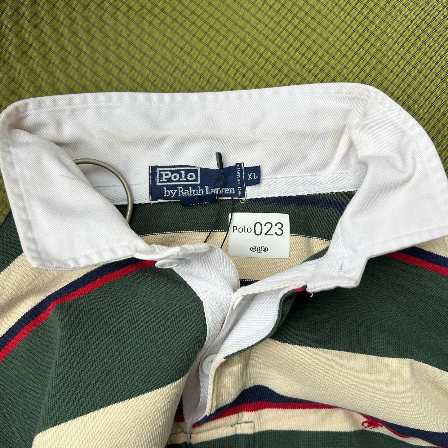 VINTAGE | Polo by Ralph Lauren Striped Sm Pony Rugby Shirt sz XL