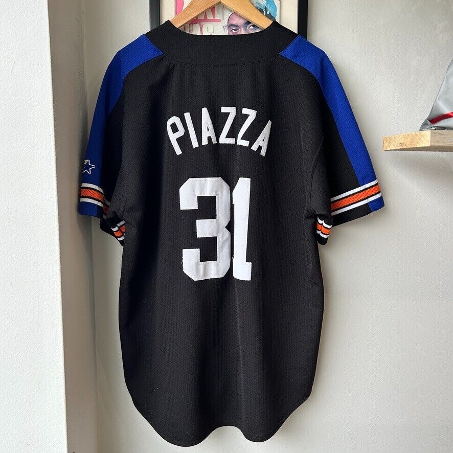 VINTAGE 90s | New York Mets Piazza Starter Baseball Jersey sz L