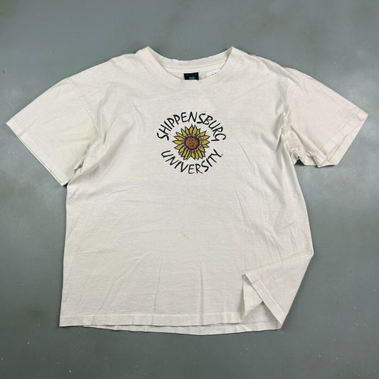 VINTAGE 90s | Shippensburg University Sunflower T-Shirt sz L Adult