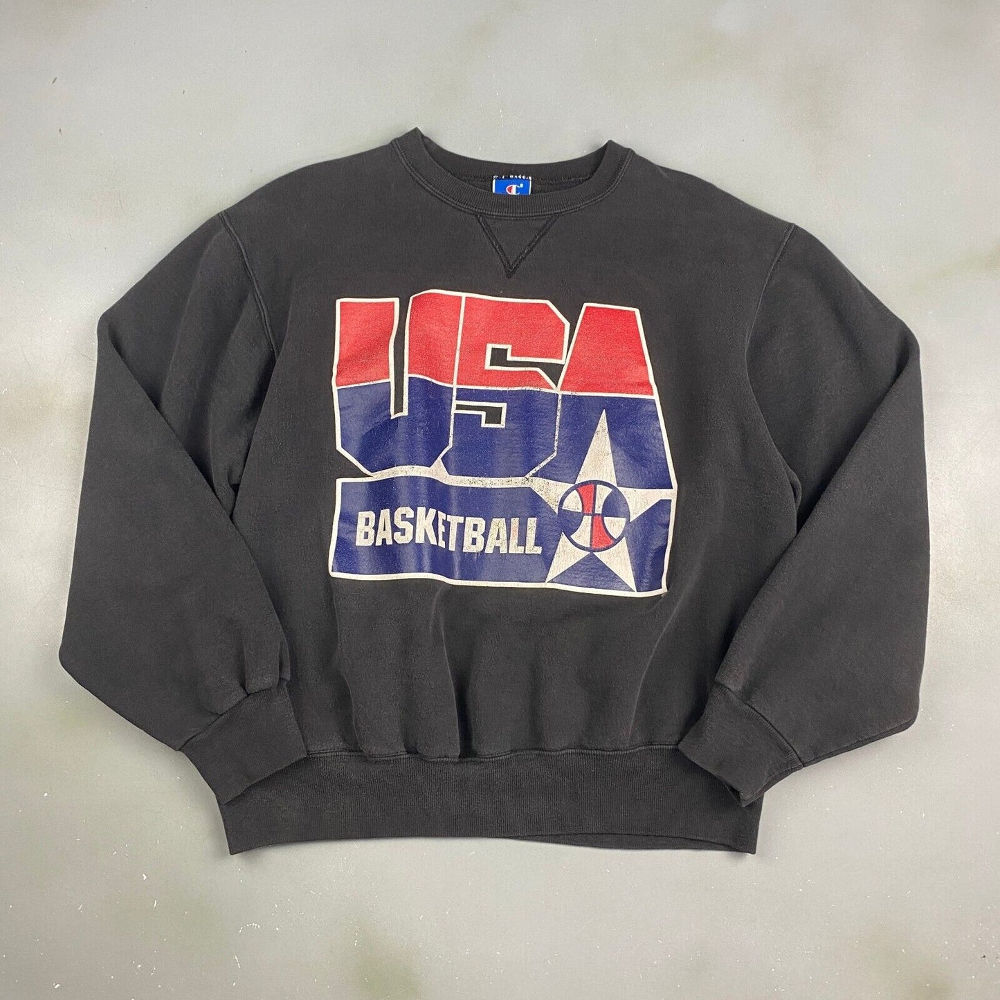 VINTAGE 90s USA Basketball Champion Crewneck Sweater sz XXL Mens Adult MadeinUSA