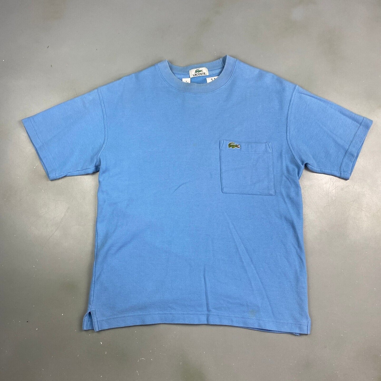 VINTAGE Lacoste Sm Alligator Blue Pocket T-Shirt sz Small Men Adult