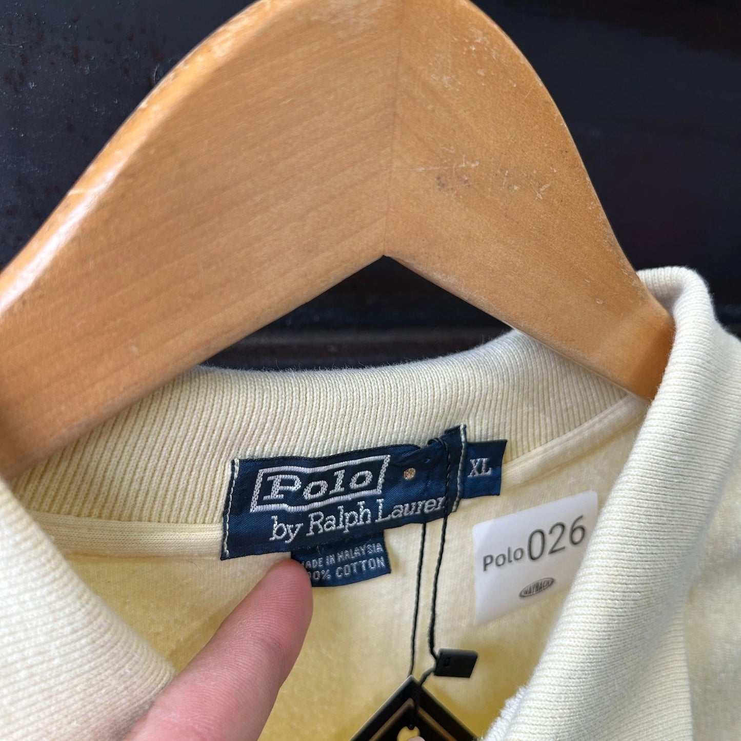 VINTAGE | Polo by Ralph Lauren Yellow Beach Towel Polo Shirt sz XL