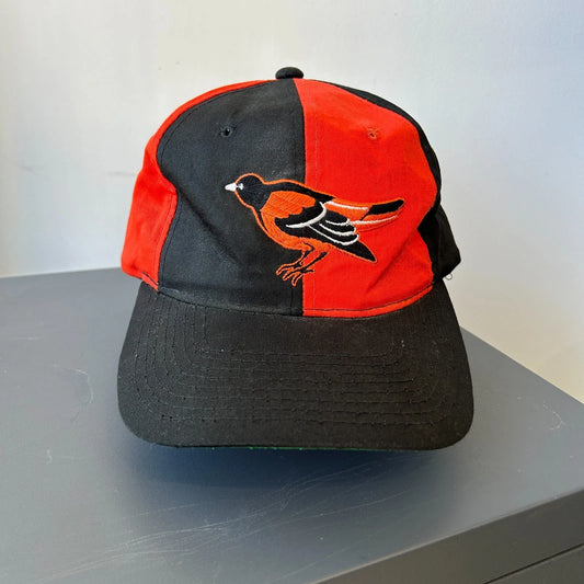 Vintage 90s | Baltimore Orioles Color Block Starter Snapback Hat sz OS