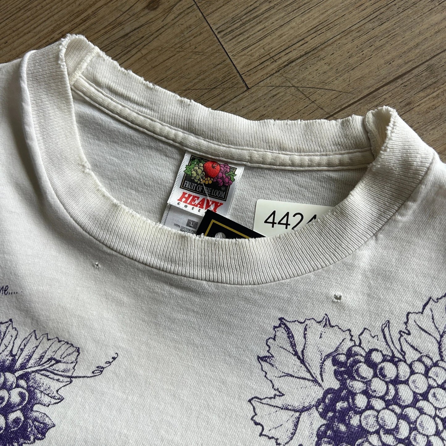 1990s | Sommelier All Over Wine Print Ripley New York T-Shirt sz L