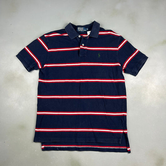 VINTAGE Ralph Lauren Striped Polo Shirt sz Medium Adult