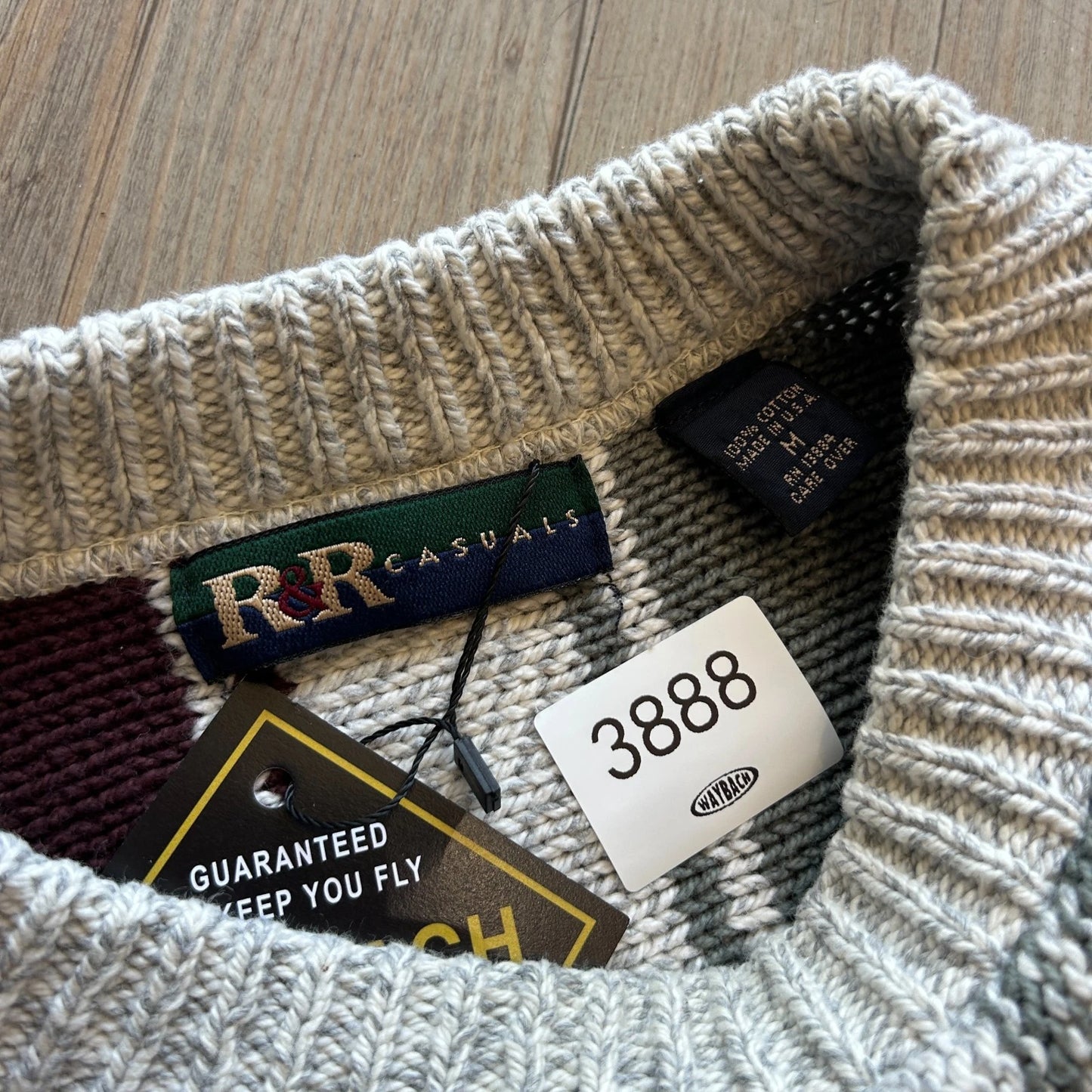 VINTAGE 90s | R&R Vertical Striped Earthtone Knit Sweater sz M