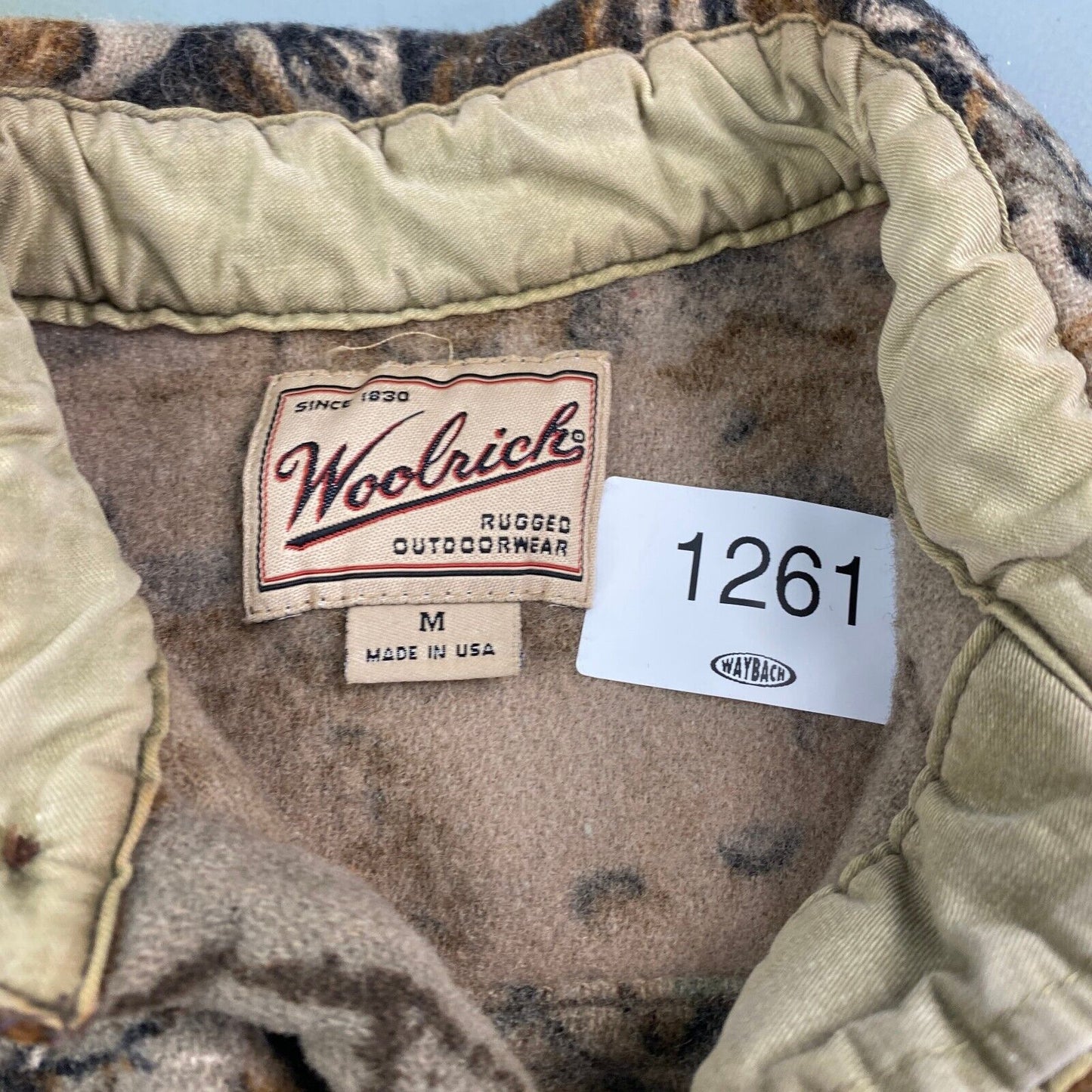 VINTAGE 90s Woolrich Leaf Camo Wool Button Up Shirt sz XS Adult