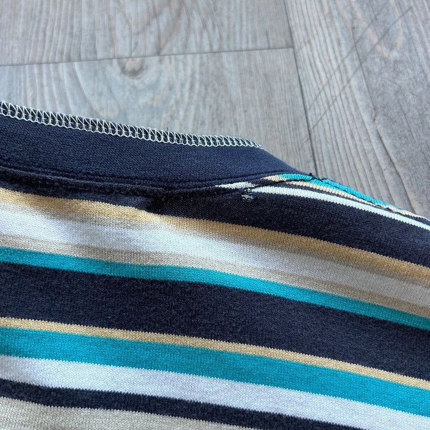 VINTAGE 2005 | Junya Watanabe Comme Des Garcons Man Striped Henley T-Shirt sz L