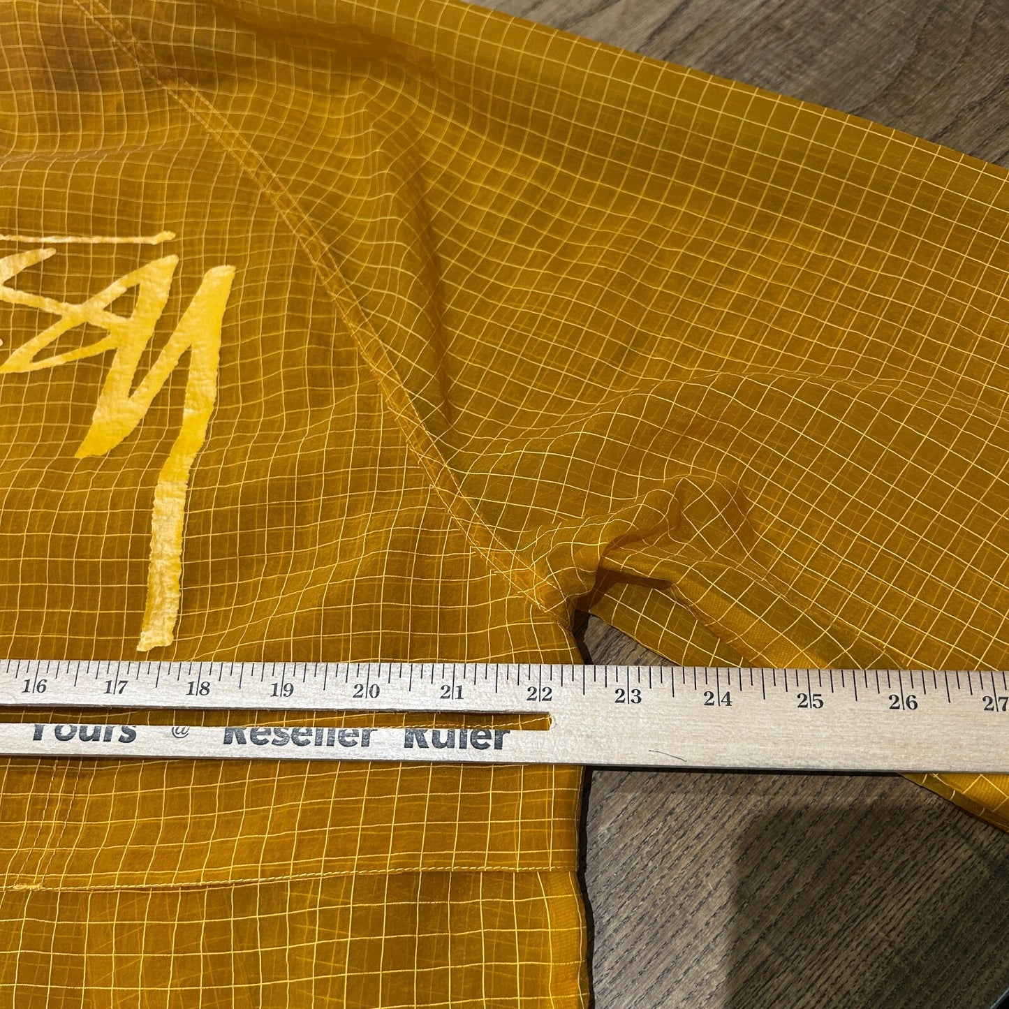STUSSY | Beach Shell Transparent Ripstop Golden Yellow Jacket NWT sz S