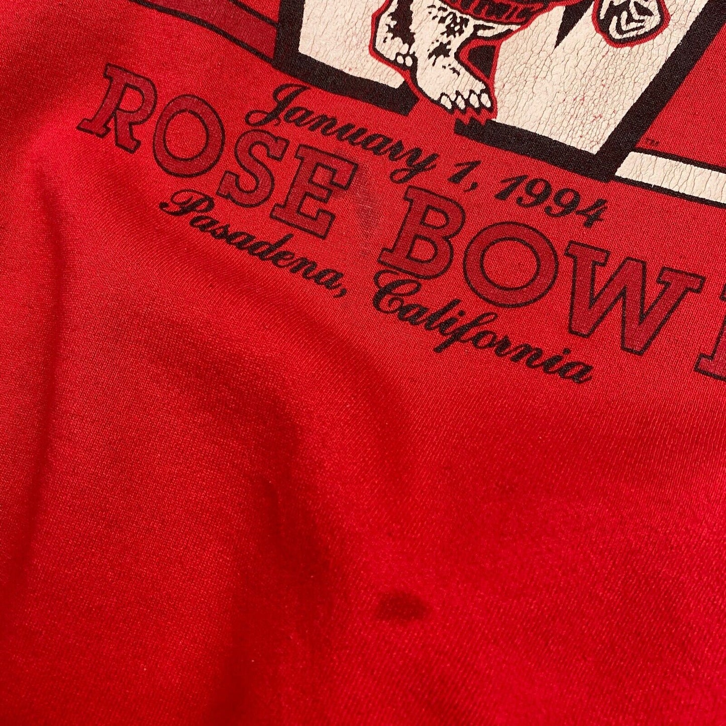 VINTAGE 90s Wisconsin Badgers Rose Bowl Crewneck Sweater sz XL Adult Men