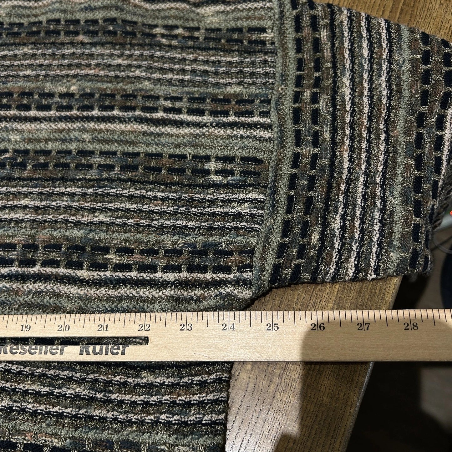 VINTAGE | 3D Textured Earthtone Collared Knit Sweater sz L