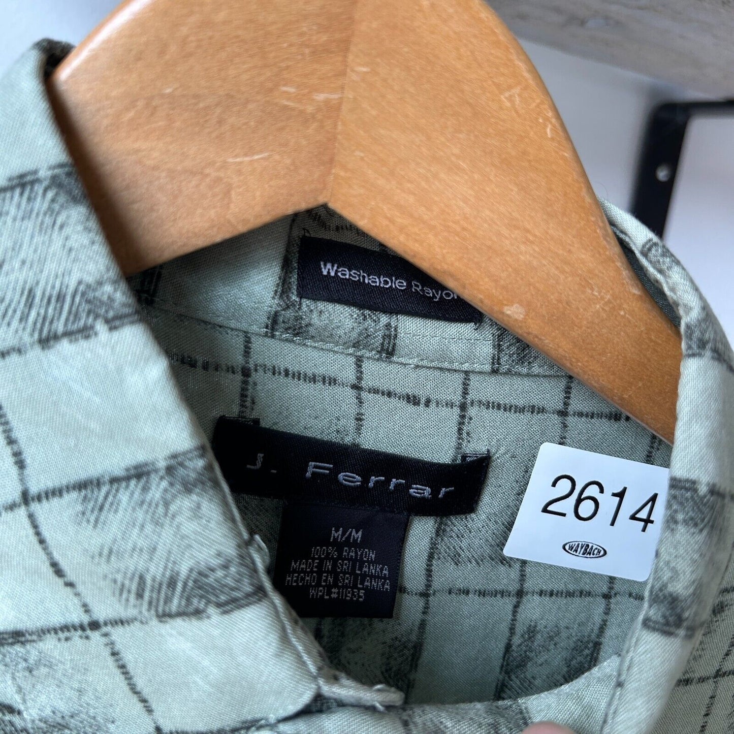 VINTAGE | J. Ferrar Checkered Short Sleeve Button Down Shirt sz M