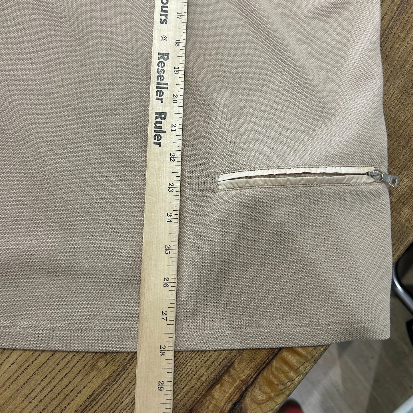 VINTAGE | Prada Linea Rossa Tan 1/4 Zip Polo Shirt sz XL