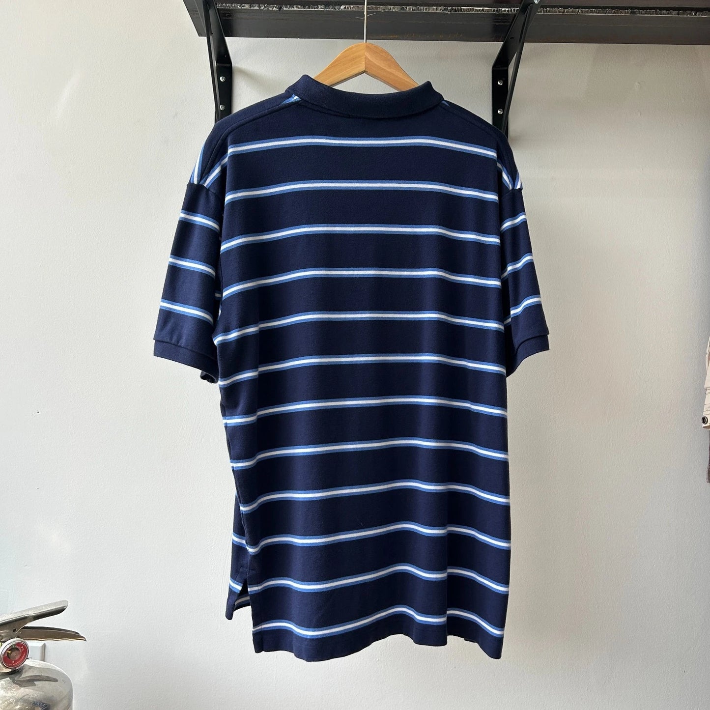 VINTAGE Y2k | Ralph Lauren Sm Pony Tonal Blue Striped Polo Shirt sz XL